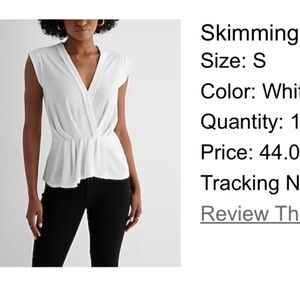 Express Short Sleeve Long Sleeve Flutter Mesh Cotton White Cream Bodysuit Top